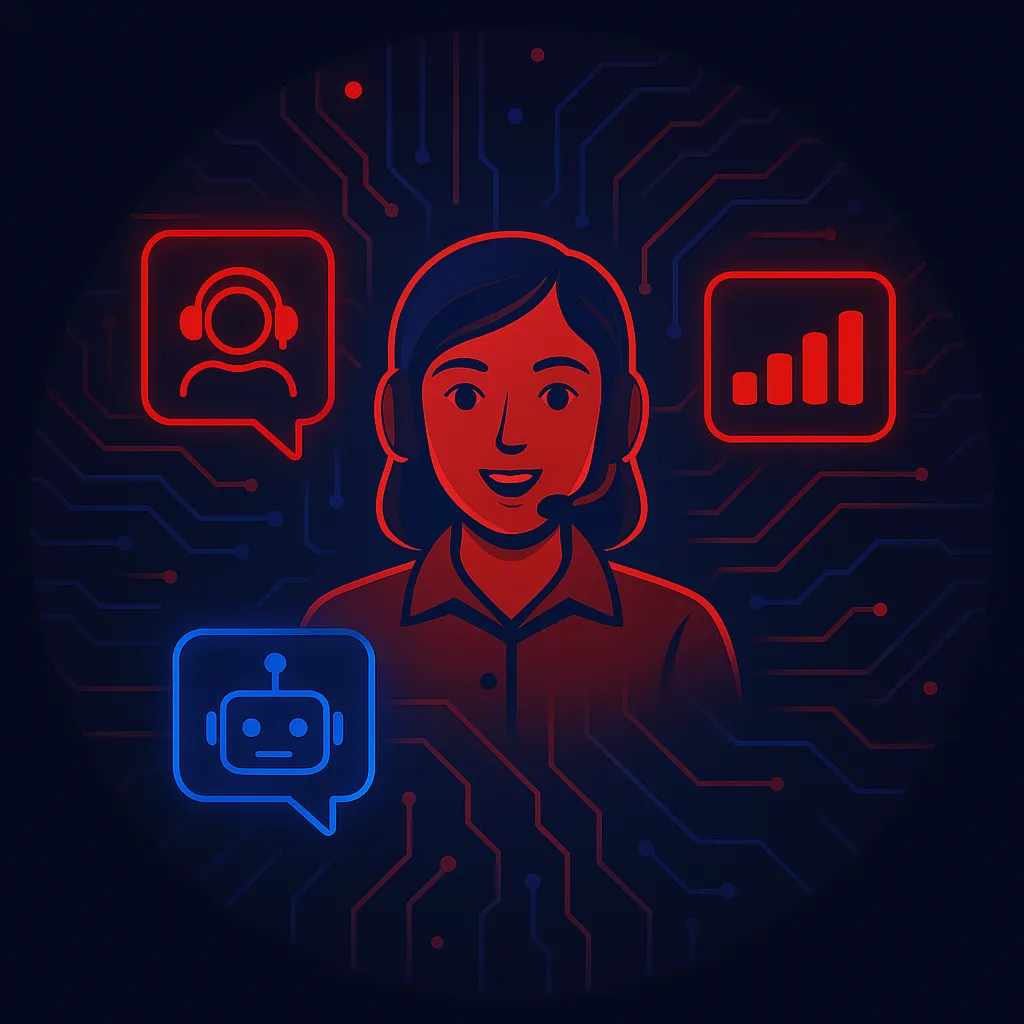 Abstract neon communication flow for customer experience